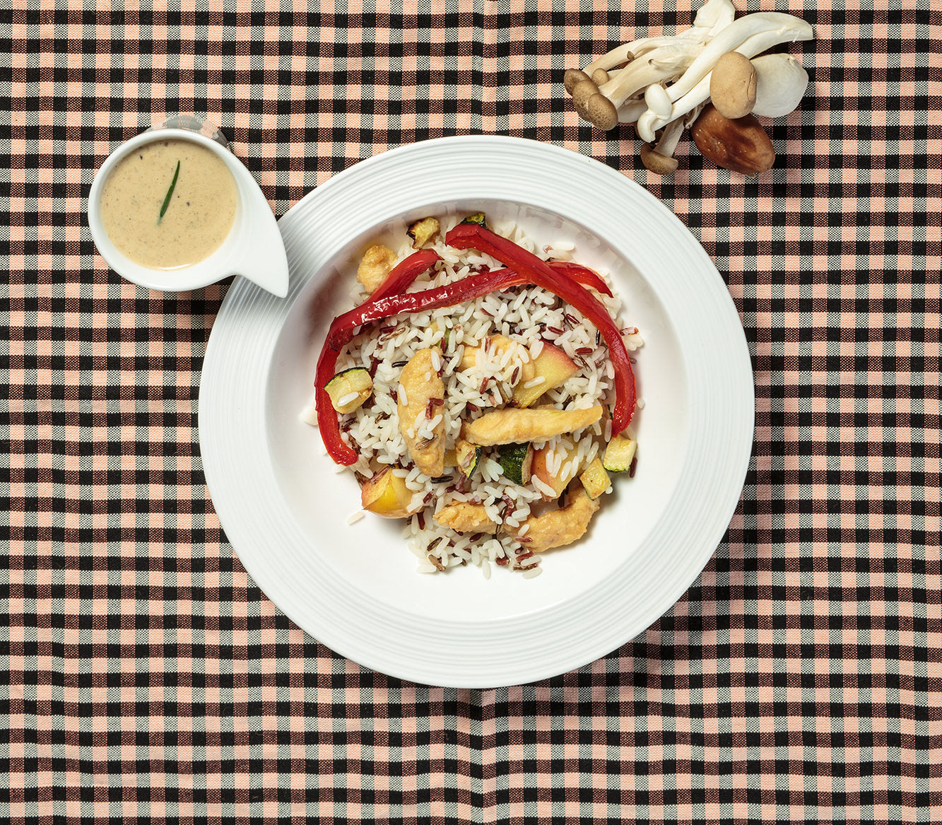 AMANIDA D’ARRÒS AMB SALSA DE BOLETS -dc