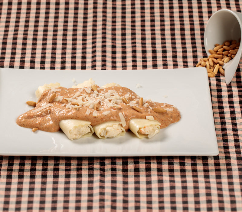 CANELONS DE PEIX FREDS AMB MOUSSE D’ESCALIVADA i PARMESÀ 6 unitats - fm dia 30