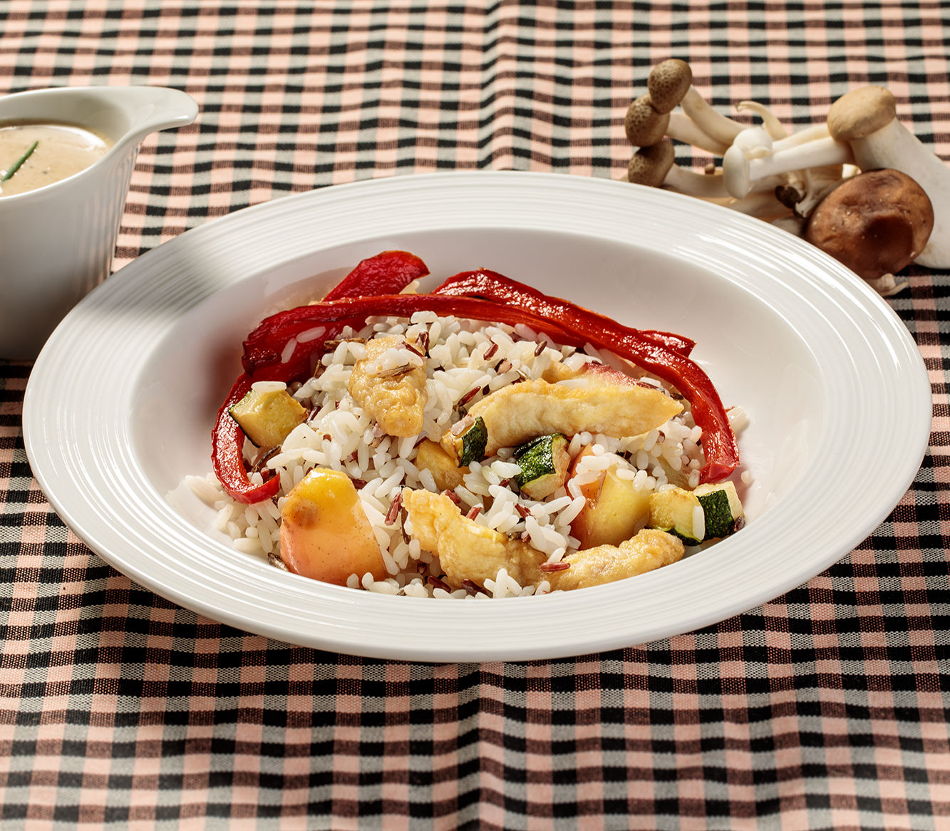 AMANIDA D’ARRÒS AMB SALSA DE BOLETS -dm