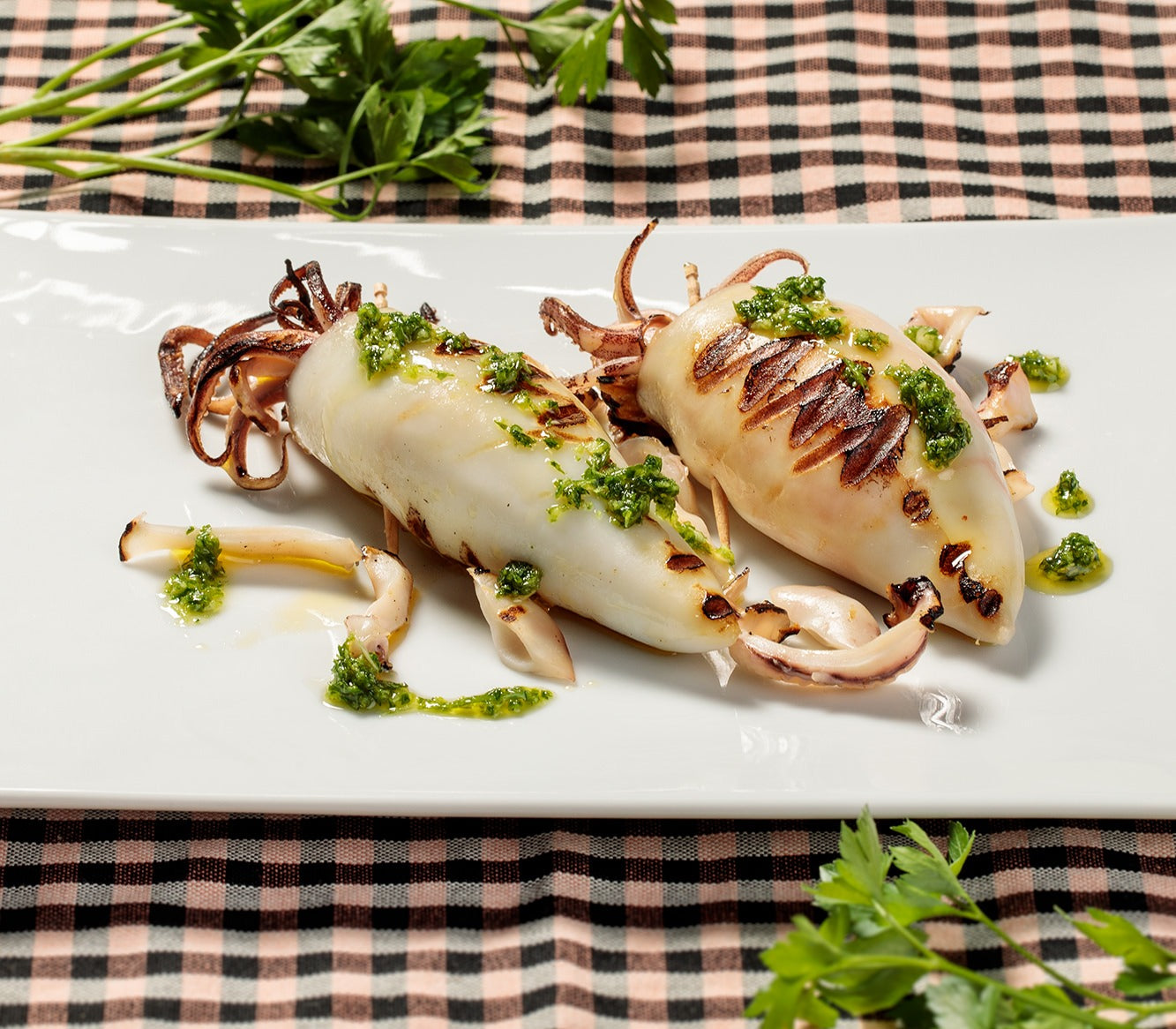CALAMARS FARCITS DE VERDURES A LA PLANXA - dg